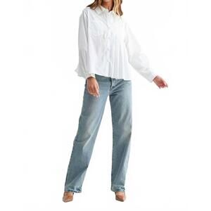 NEW JOH pleating top in white